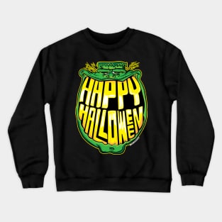 Happy Halloween Frankenstein Grin in his Grill Crewneck Sweatshirt